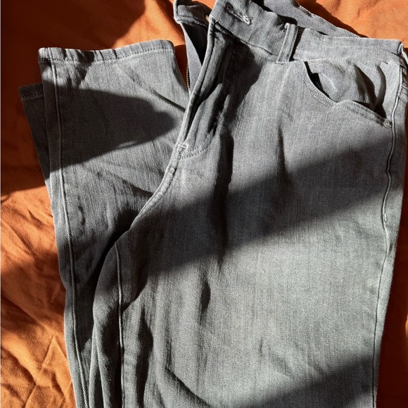 Express High Waist Crop Skinny Jeans Gray Size Large - Picture 6 of 7